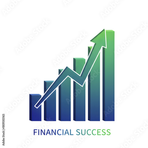 Free Download Financial Success with Growing Graph and Arrow Symbolizing Growth - GFXLoad