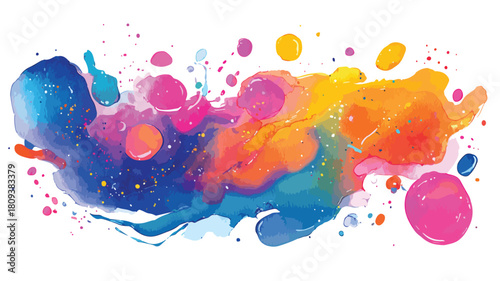 Dynamic Abstract Ink Drops and Splashes on Blotter for Creative Design Projects