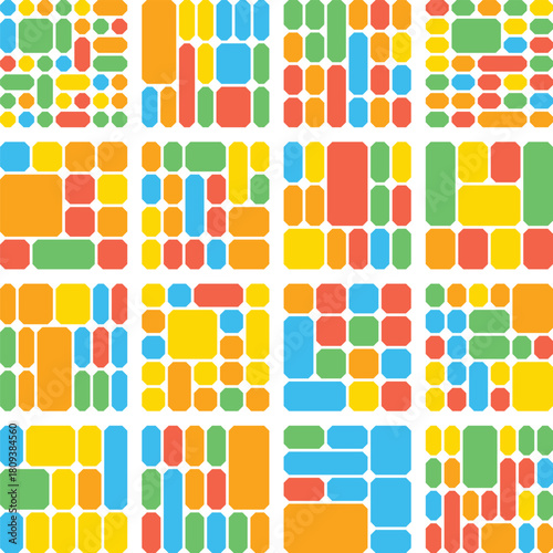 Versatile chamfer style bento grid bundle designed for digital design and creative use