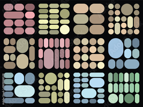 Professional pill bento grid bundle ideal for organized modular layouts and graphic design