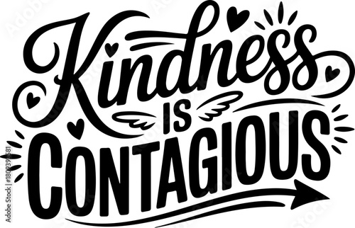 Kindness Is Contagious SVG Cut File Design For Cricut4.eps