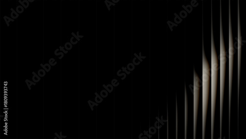 Luxury minimal background, creamy ivory liquid stripes over black with sleek abstract vector style.