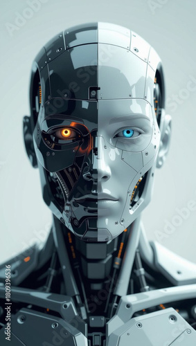 futuristic cyber robot