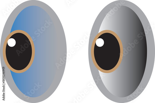 Big Eyes Shocking Stare Emoji Icon High-Quality Vector Illustration for Social Media, Stickers, Reactions, Messaging Apps look or glance sign, eye expression