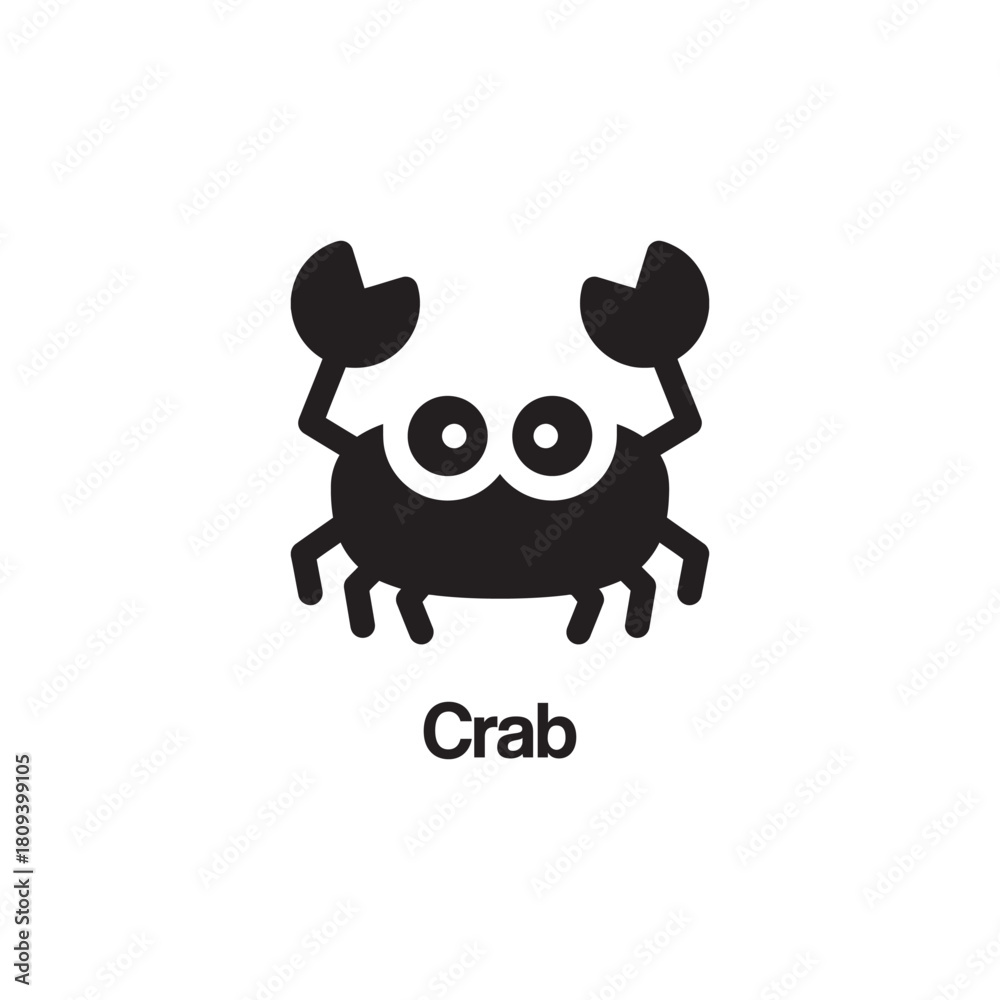 Obraz premium crab icon design template