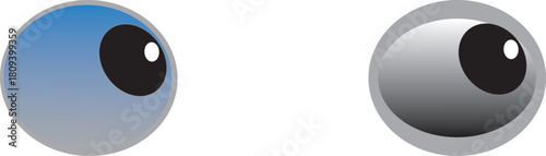 Big Eyes Shocking Stare Emoji Icon High-Quality Vector Illustration for Social Media, Stickers, Reactions, Messaging Apps look or glance sign, eye expression