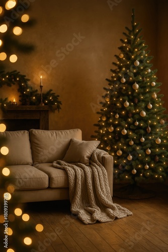 christmas tree in living room