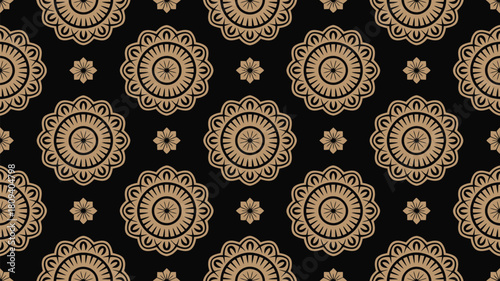 Elegant golden floral pattern for backgrounds, textiles and luxury designs that evokes a sense of classic style and timeless beauty for your project