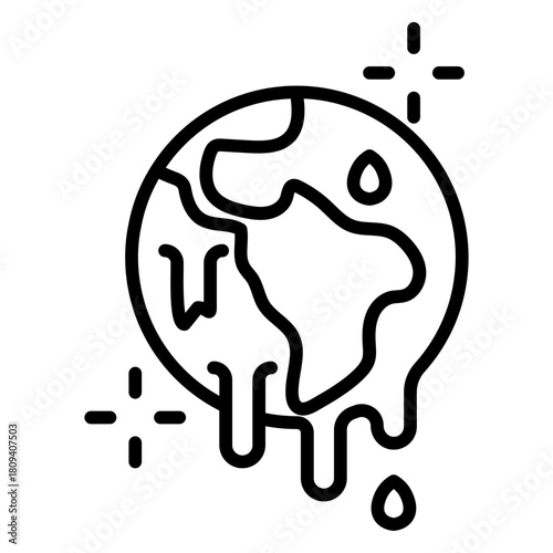 Global warming icon