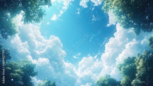 Fototapeta Naklejka Na Ścianę i Meble -  blue sky with clouds