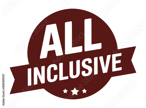 The word 'ALL INCLUSIVE' is displayed on a graphic badge with stars.