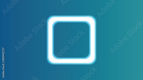 Neon rounded square frame