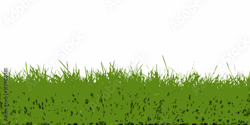 Fresh green grass illustration isolated on white background perfect for design elements