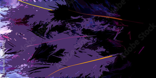Abstract dark purple and black vector background with colorful lines