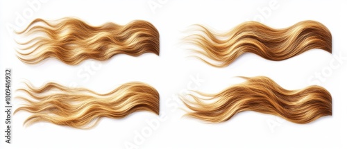 Elegant Golden Hour Beach Waves Hair Strands for Beauty Product Advertising