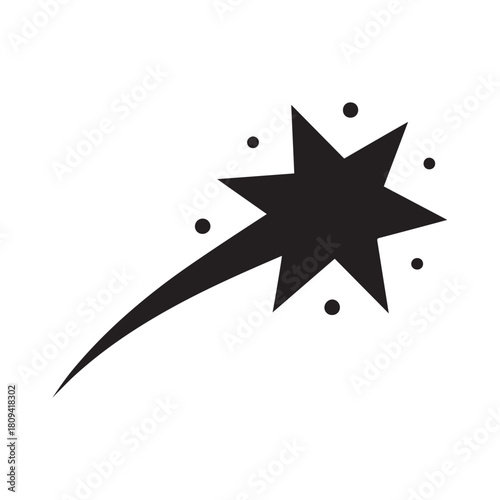 Falling Star icons space element night galaxy vector design.