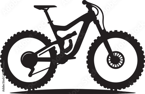 Minimalist icon, trail bike vector silhouette.