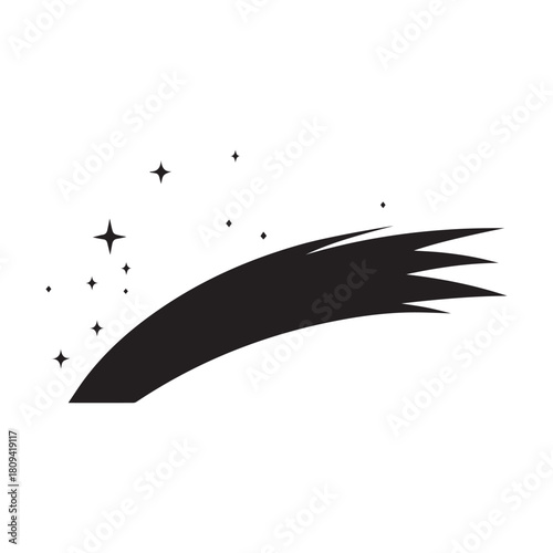 Falling Star icons space element night galaxy vector design.