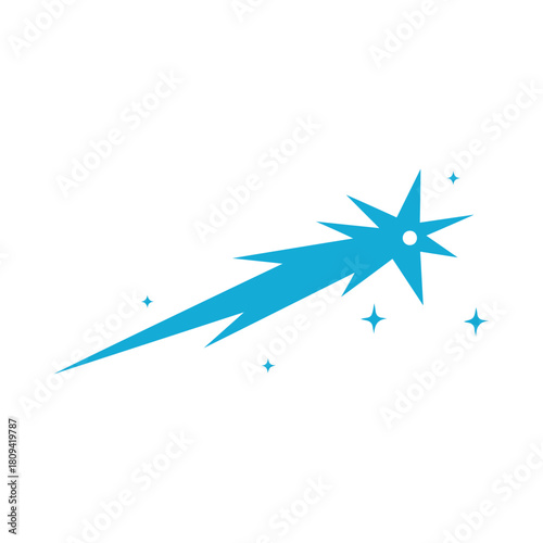 Falling Star icons space element night galaxy vector design.