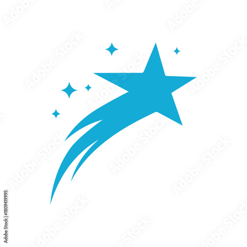 Falling Star icons space element night galaxy vector design.