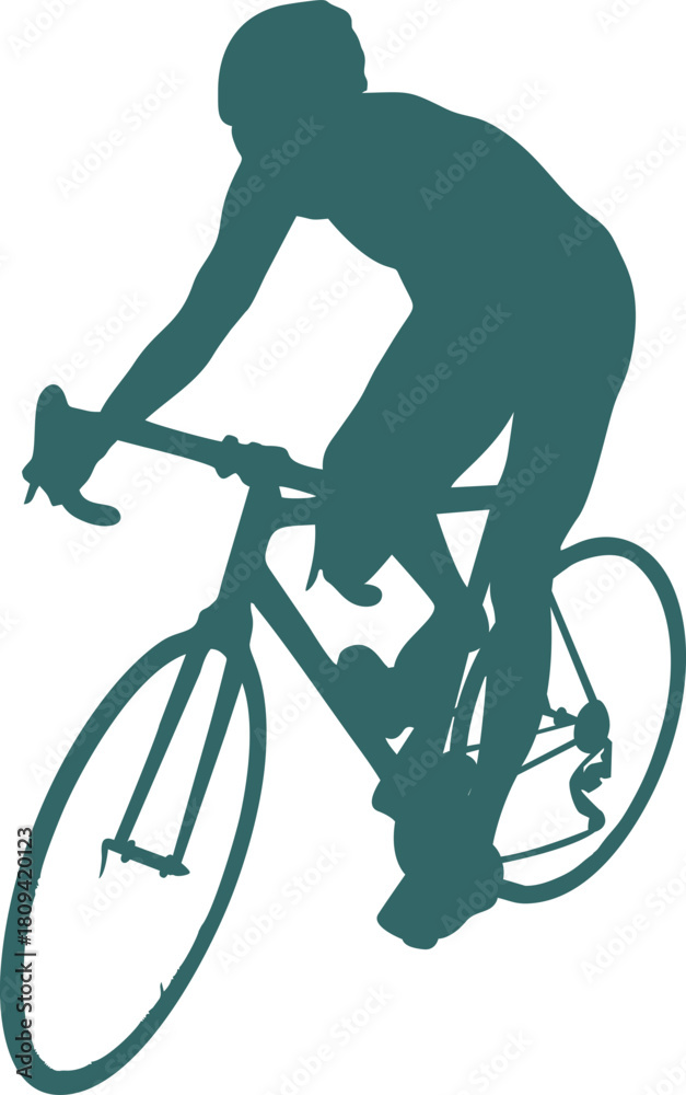 Fototapeta premium silhouette of a cyclist