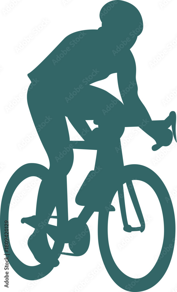 Fototapeta premium silhouette of a cyclist