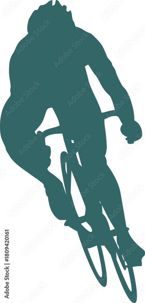 Fototapeta premium silhouette of a cyclist