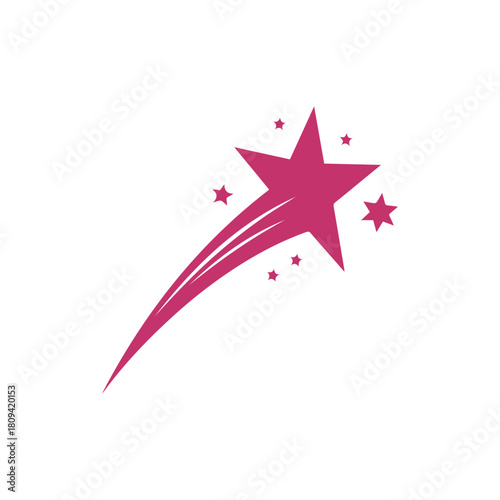 Falling Star icons space element night galaxy vector design.
