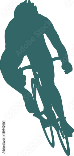 silhouette of a cyclist