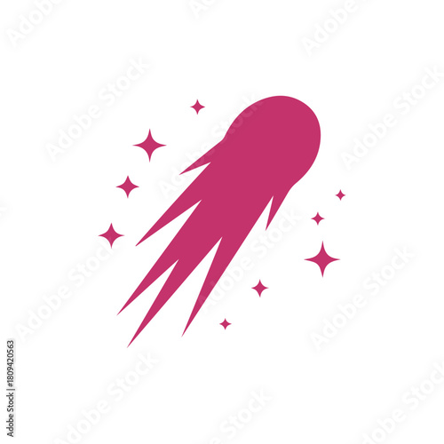Falling Star icons space element night galaxy vector design.