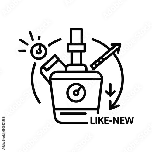 Like new appliance with a timer isolated on