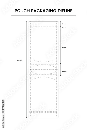 Pouch Dieline,box dieline, dieline packaging, Custom dimensions flexible packaging
