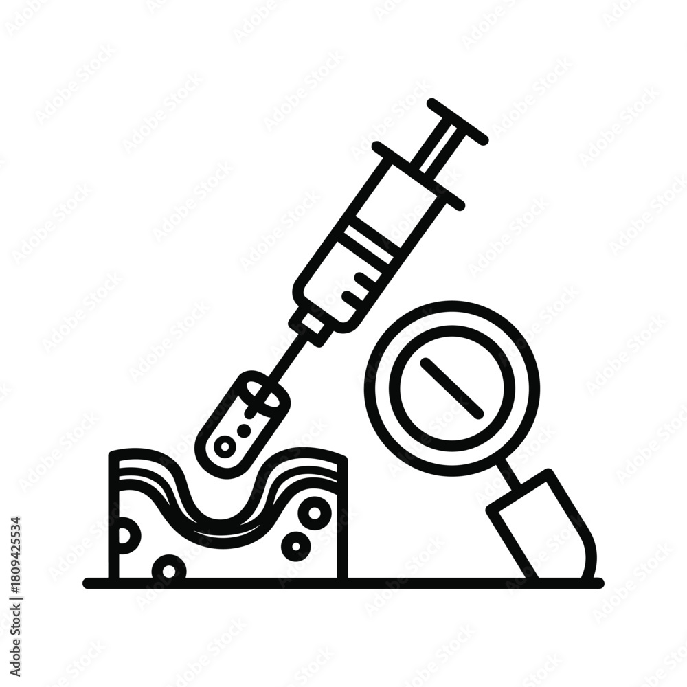 © MstParvin - Illustration of a cosmetic injection isolated on perfect for beauty and wellness content