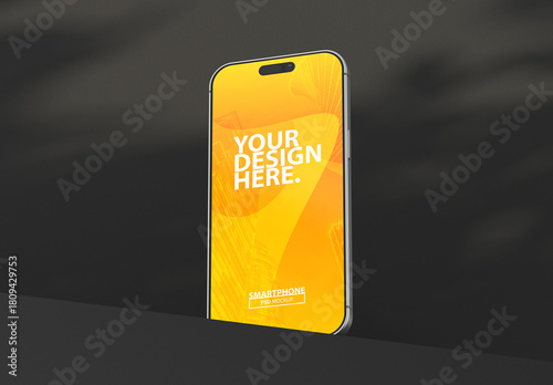 Smartphone Mockup for App UI Design on dark background