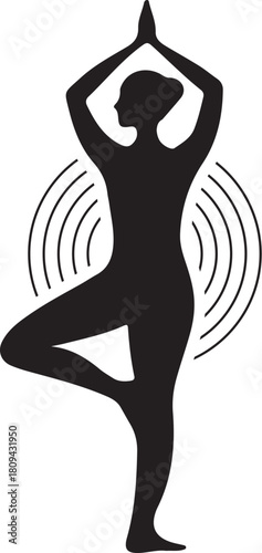 yoga silhouette of a woman