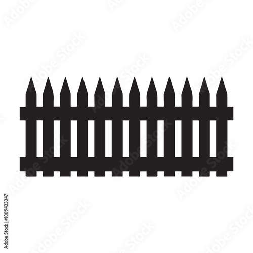Fence icon set. Simple vector for web design isolated on white background.