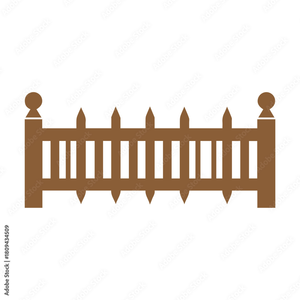 Naklejka premium Fence icon set. Simple vector for web design isolated on white background.