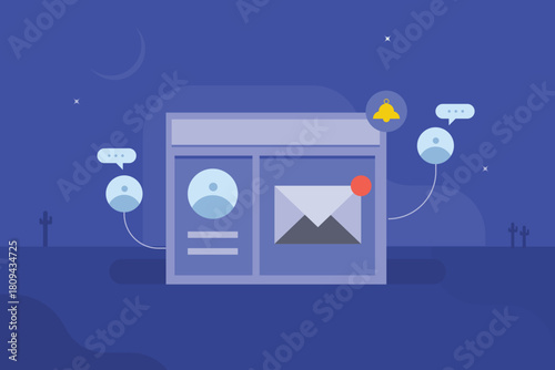 Sending email messages to potential customers and driving replies, using email campaign to convince and encourage for more purchases.