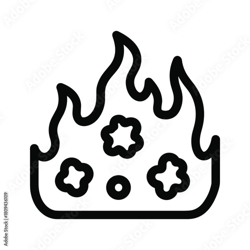 Wildfire isolated on, a destructive force of nature causing significant environmental damage