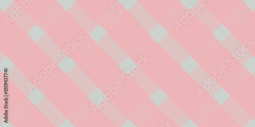 Pastel pink background with diagonal light green stripes and square shapes repeating pattern design