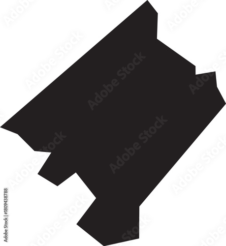 Vector Map of the Les Moneghetti Region of Monaco Silhouette Isolated