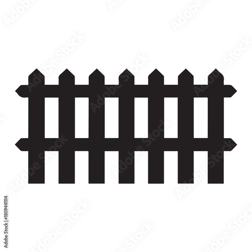 Fence icon set. Simple vector for web design isolated on white background.