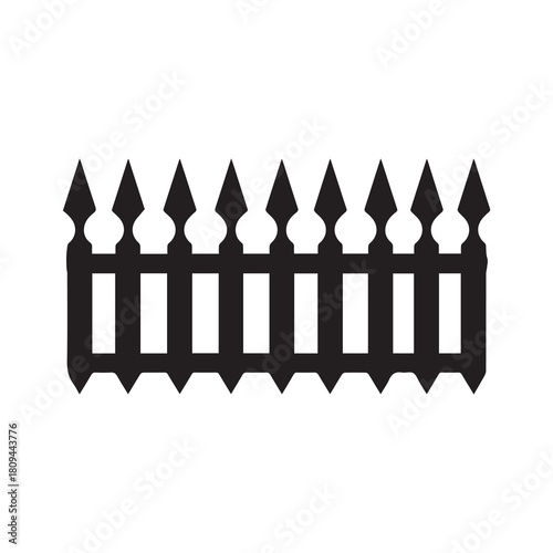 Fence icon set. Simple vector for web design isolated on white background.