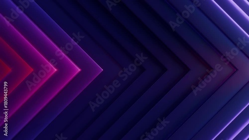 abstract futuristic background animation of dark 3d rectangles wave motion with pink and purple lights, 4k seamless corporate background loop