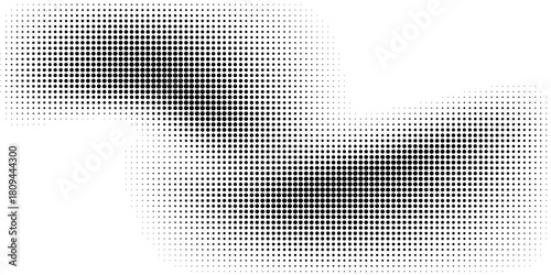 Black-white gradient halftone dots background. Pop art in vector illustration for your creative design