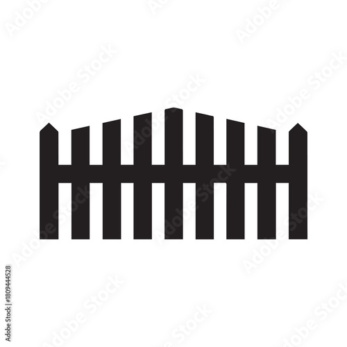 Fence icon set. Simple vector for web design isolated on white background.