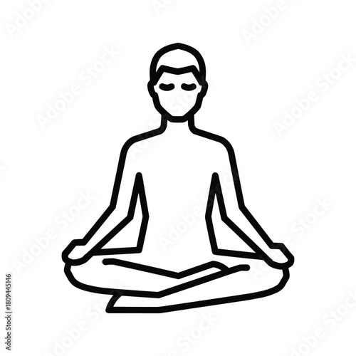 Person in lotus position isolated on for meditation and relaxation practice