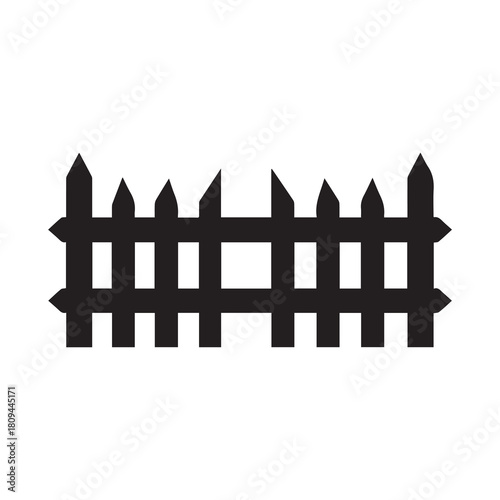 Fence icon set. Simple vector for web design isolated on white background.