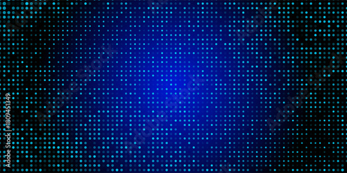 Digital Pixel Explosion. Abstract Virtual Cyber Space Data Flow. Halftone Pixel Effect Round Explosion. Vector Illustration.Print