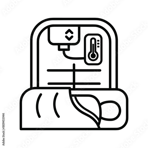 Illustration of a transport incubator isolated on, ideal for medical or scientific purposes